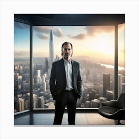 Man In Office Canvas Print