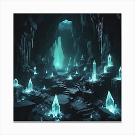 Cave Of Crystals Canvas Print