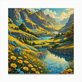 Valley Of Flowers 2 Canvas Print