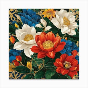 Russian Flowers Canvas Print