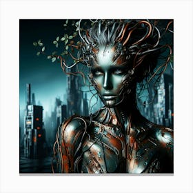 Cybernetic Woman Canvas Print