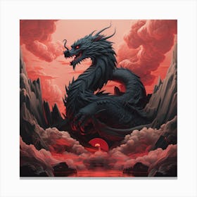 Dragon In The Sky Canvas Print