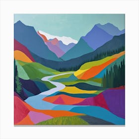 Colourful Abstract Banff National Park Canada 2 Canvas Print