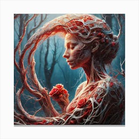 Woman In The Forest 20 Canvas Print