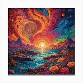 Psychedelic Paint Canvas Print