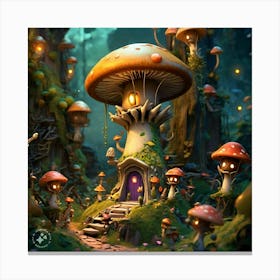 Mushroom House Canvas Print