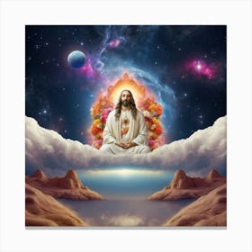 Jesus In The Clouds 3 Canvas Print