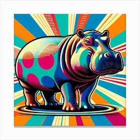 Pop Hippo 2 Canvas Print