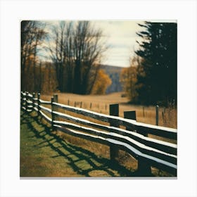 Fence and nature Canvas Print
