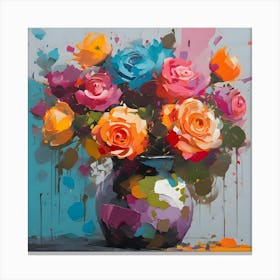 Roses Abstract  Canvas Print