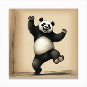 Panda Dancing Canvas Print