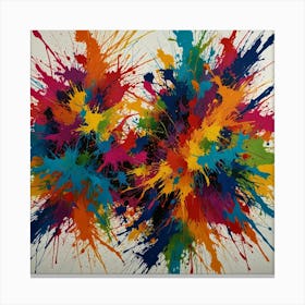 Chaotic Scribbles And Marks In Vibrant Colors 4 Canvas Print