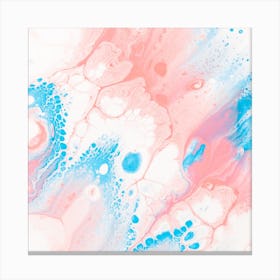 Pink And Blue Abstract Painting Canvas Print