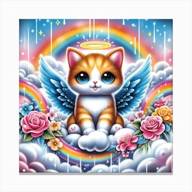 Angel Cat Canvas Print