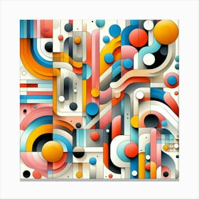 Abstract modernist colorful spots 3 Canvas Print