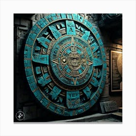 Aztec Calendar 2 Canvas Print