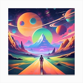 Space Landscape Painting 1 Canvas Print