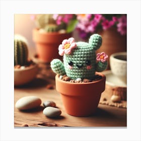 Amigurumi, Cactus 2 Canvas Print