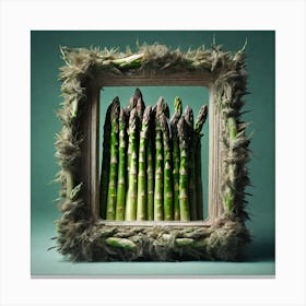 Asparagus In A Frame 4 Canvas Print