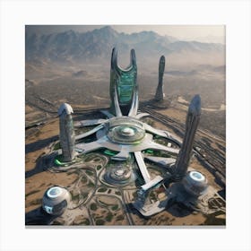 Futuristic City 344 Canvas Print