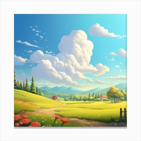 Landscape Painting Canvas Print