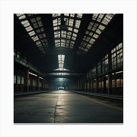 Empty Train Station Canvas Print
