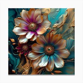 Abstract Flowers 5 Canvas Print