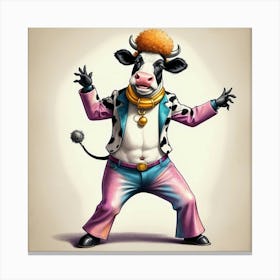 Cow Dancing 8 Canvas Print