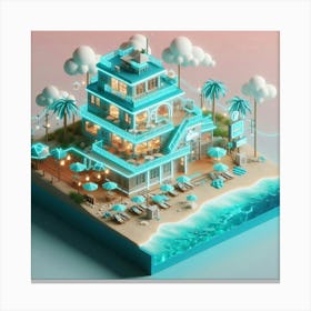 House On The Beach Canvas Print