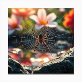 Spider Near Water 1 Canvas Print