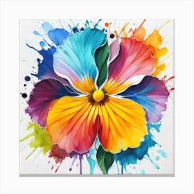 Pansy Painting Canvas Print