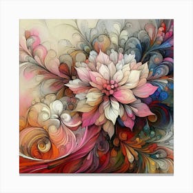 Abstract Flower Painting 22 Canvas Print