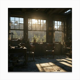 Fallout Artschool Sunrays Pouring In Canvas Print