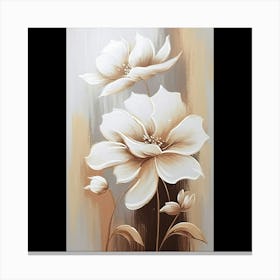 White Flowers 4 Canvas Print