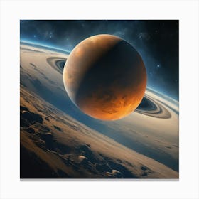 Mars In Space Canvas Print