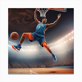 Oklahoma Thunder Basketball Player Canvas Print