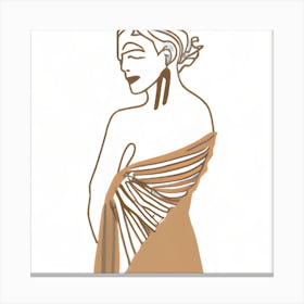 Woman Lineart Canvas Print