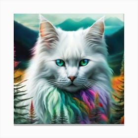 Rainbow Cat 1 Canvas Print