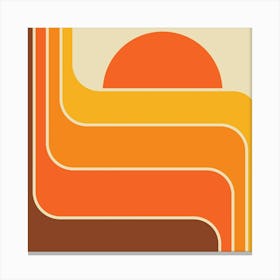 Retro Modernist Sunset Canvas Print