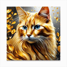 Golden Cat 8 Canvas Print