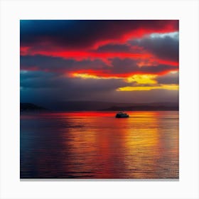 Sunset In Scotland 5 Canvas Print