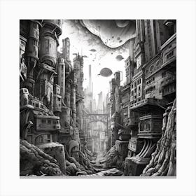 Futuristic City 10 Canvas Print