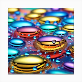 Colorful Water Droplets 1 Canvas Print