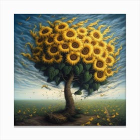 Sunflower Tree Canvas Print