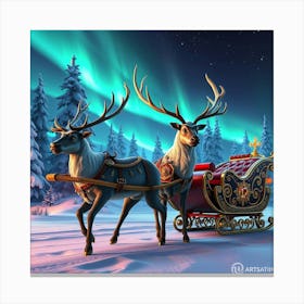 Santa'S Sleigh Canvas Print