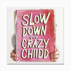 Slow Down You Crazy Child Canvas Print