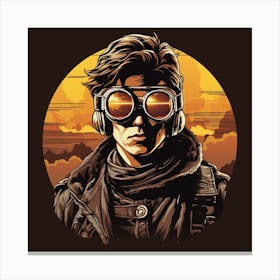 Man In Goggles Canvas Print