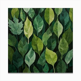 Green Leaves 6 Canvas Print