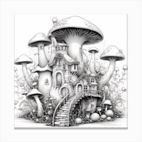 Mushroom House Canvas Print