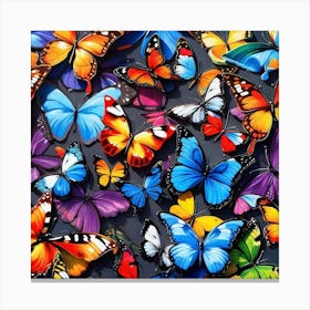 Colorful Butterflies 48 Canvas Print